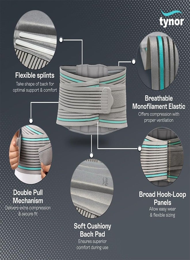 TYNOR Lumbo Sacral Belt, Grey, Medium, 1 Unit - Image 3